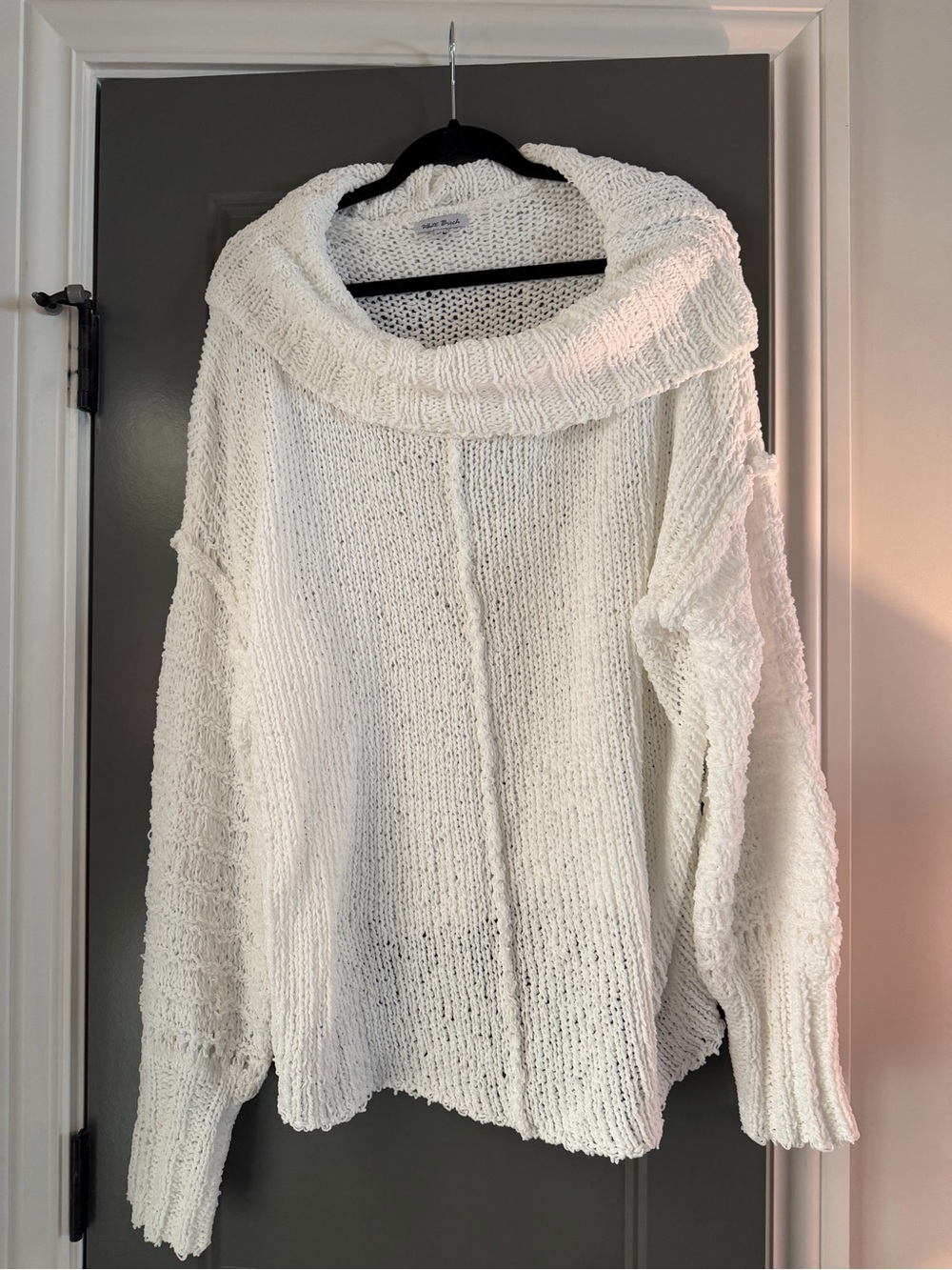 white birch Off-White Chunky Cowl Neck Sweater